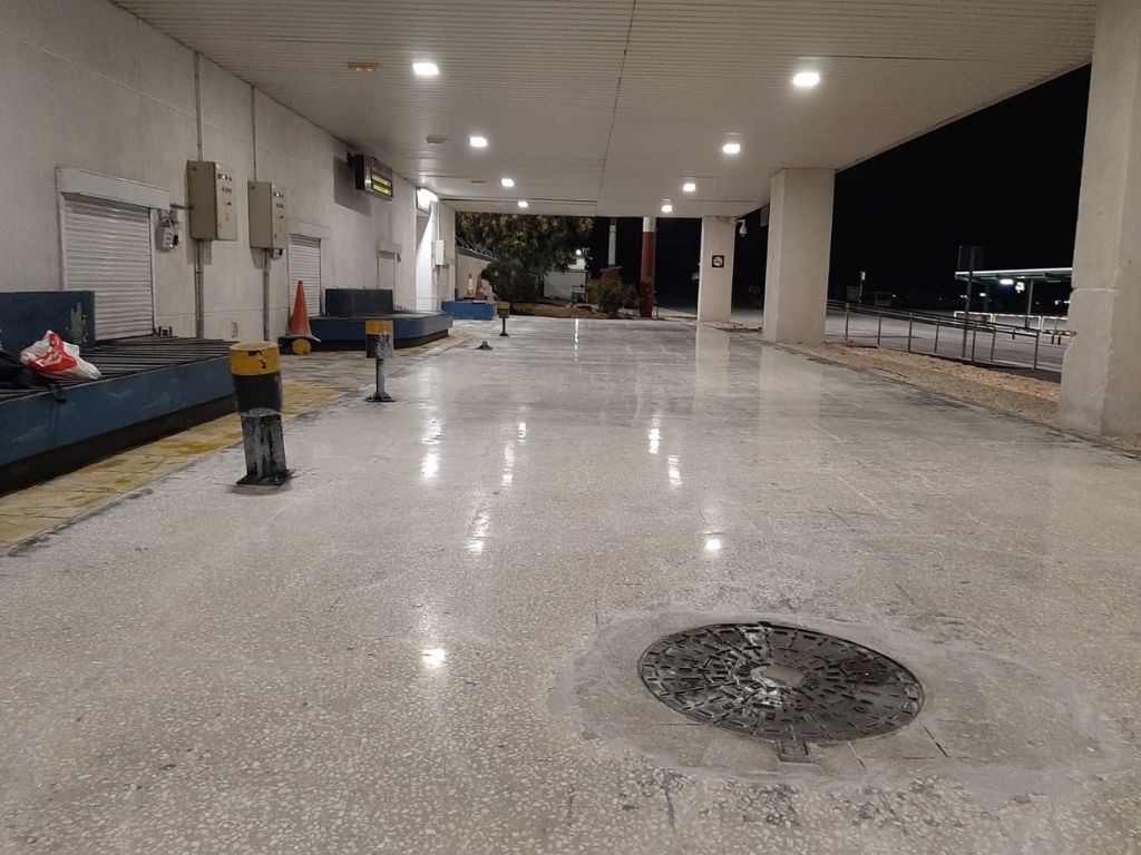 Trabajo de hormigón pulido en Granada.