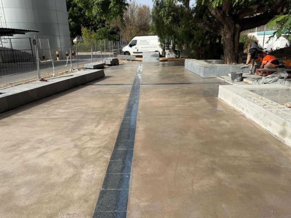 Trabajo de hormigón pulido en Torremolinos.